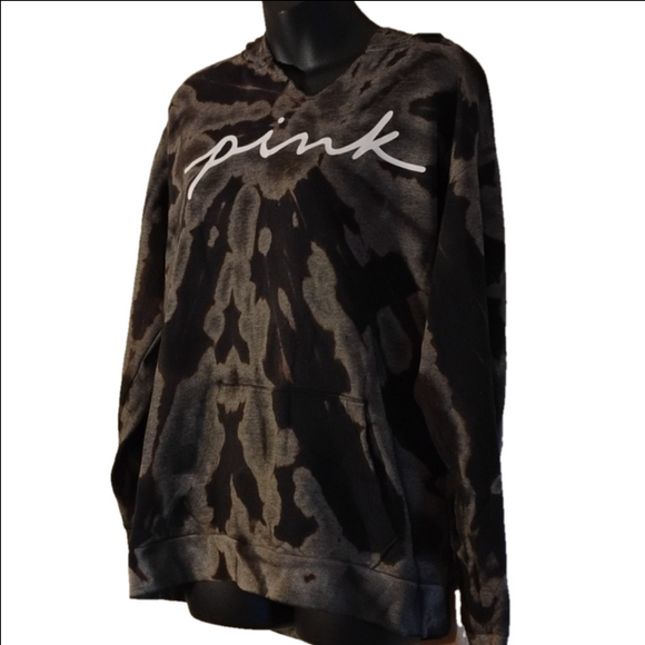 Pink Victoria's Secret dye look hoodie. Size small. Super soft and comfy. - Picture 3 of 9